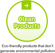 Clean Products Eco-friendly products that don’t generate environmental pollution